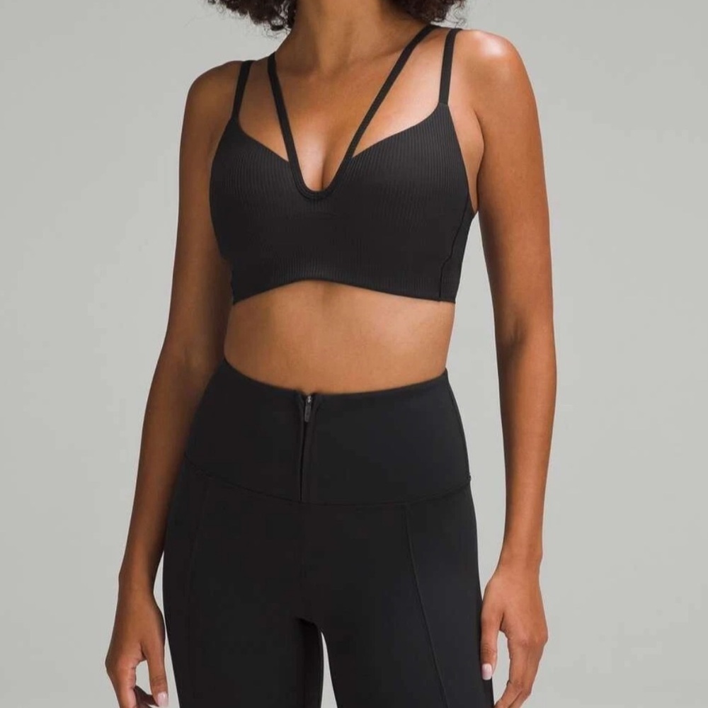 lululemon Like a Cloud Strappy Longline Ribbed Bra B/C Cup Size 2 NWT